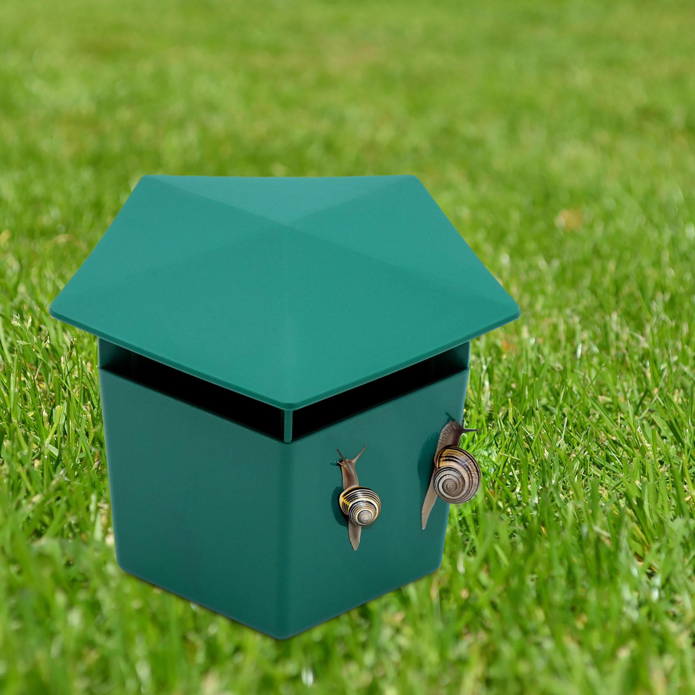 Spetebo Lebendfalle Schneckenfalle eckig - 12 x 12 cm - Schneckenschutz für Gemüsebeete, umweltfreundliche Alternative