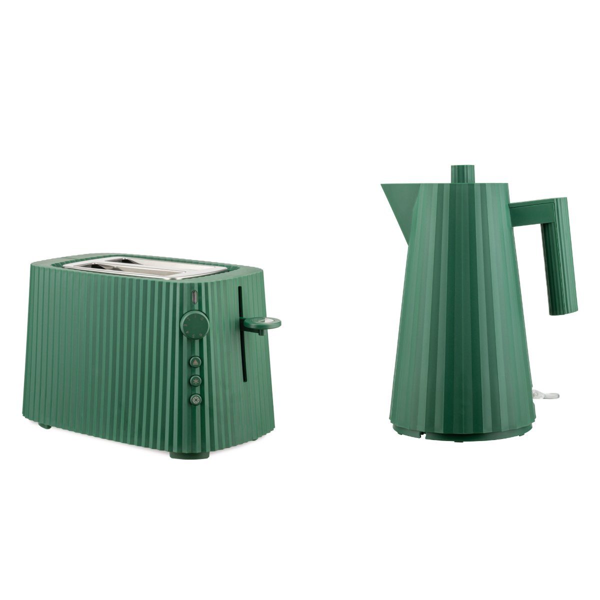 Alessi Wasserkocher Set Toaster + Wasserkocher Plissé - Farbwahl Grün