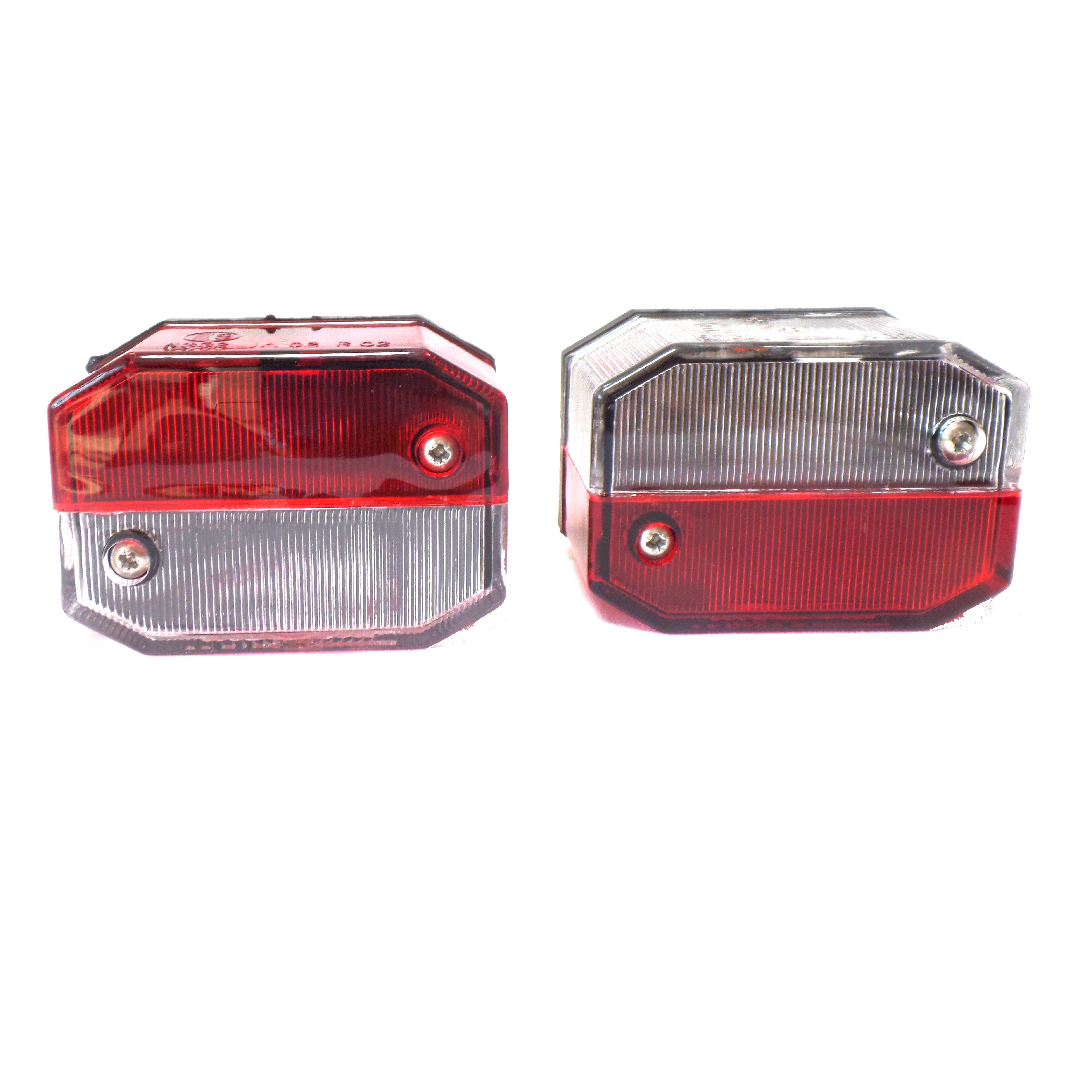 Aspöck Anhänger-Rückleuchte Flexipoint Positionsleuchte - Umrissleuchte rot/weiß, ohne Leuchtmittel, Rot / Weiß