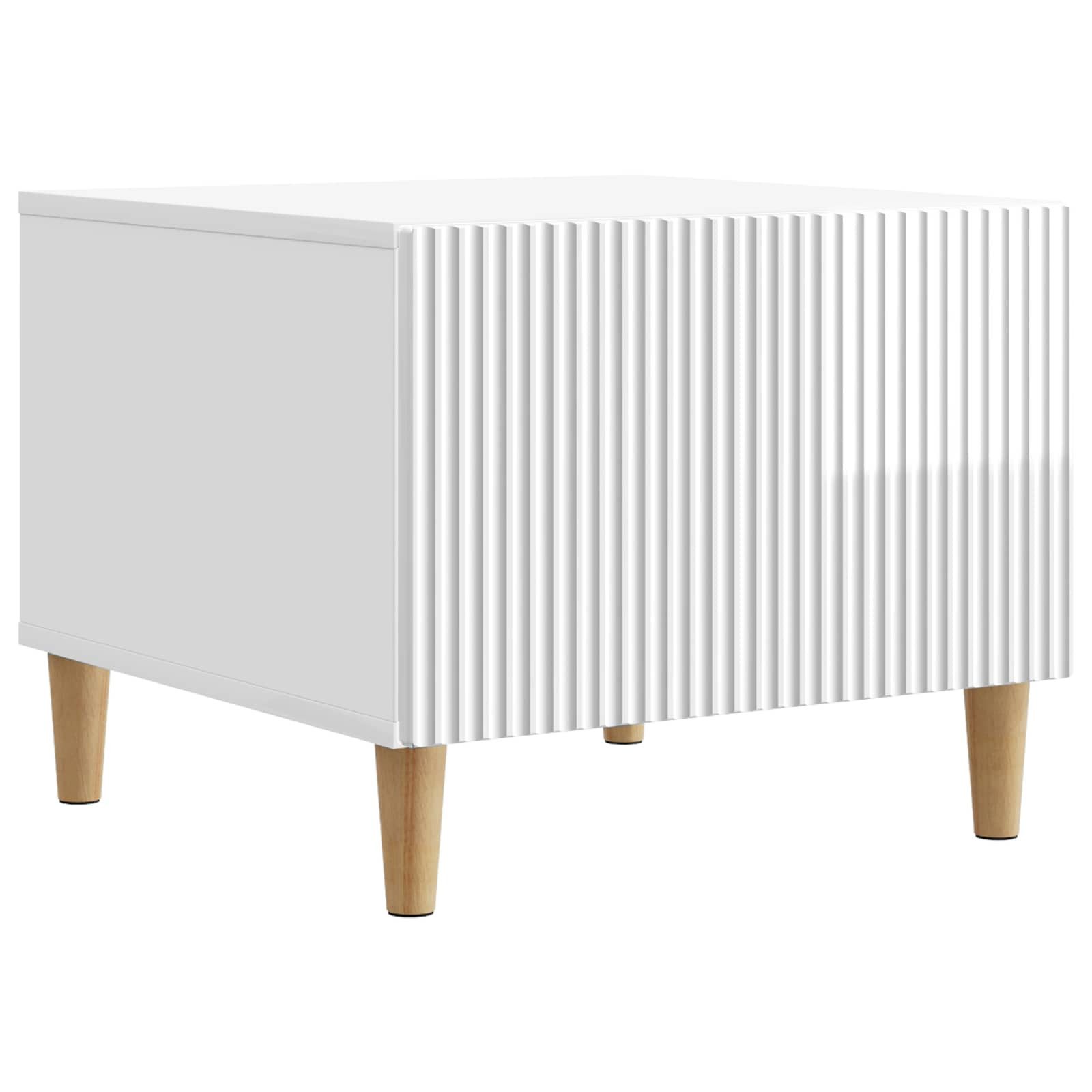 vidaXL Couchtisch Couchtisch Hochglanz Weiß 49 x 50 x 40 cm Holzwerkstoff (1-St)