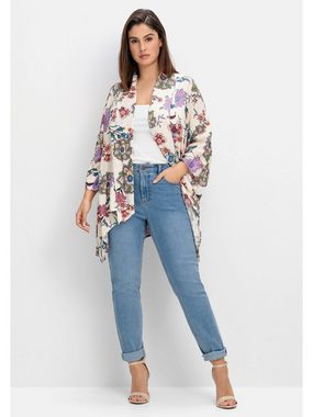 sheego by Joe Browns Longbluse Große Größen im Kimono-Stil, mit Blumendruck