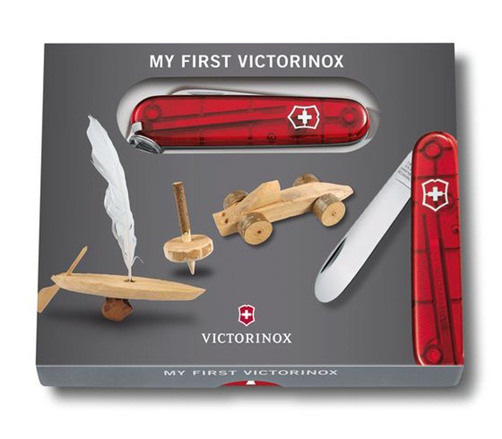 H, Gravur First persönlicher Kinderkochmesser Taschenwerkzeug mit rot, My Victorinox