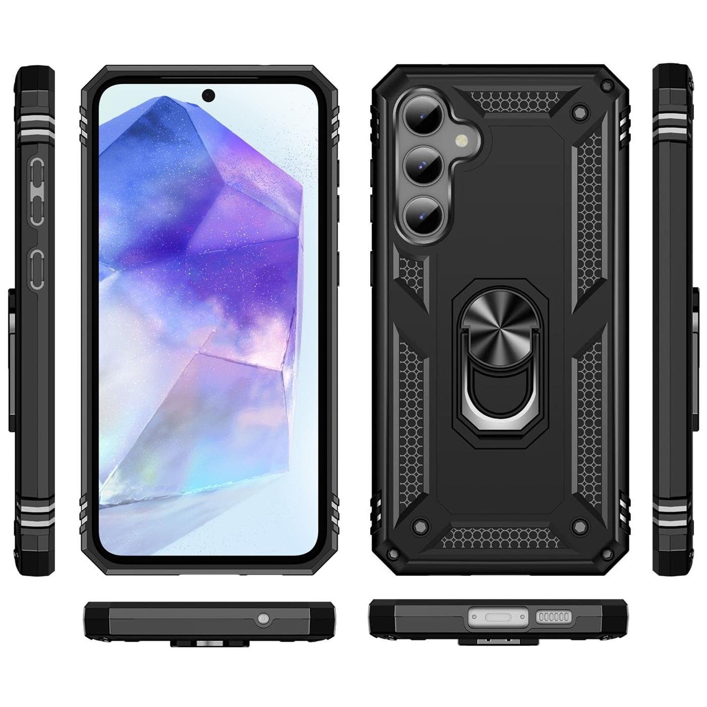 CoolGadget Handyhülle Armor Shield Case für Samsung Galaxy A33 5G 6,1 Zoll, Outdoor Cover mit Magnet Ringhalterung Handy Hülle für Samsung A33 5G
