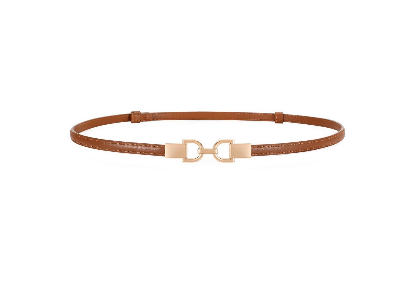 nsihing Taillengürtel echtes Leder, schmal, Damengürtel,schmaler Taillengürtel Verstellbare goldene Schnalle, perfekt passend zu Kleidern und Jeans.