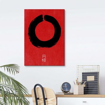 Posterlounge Leinwandbild THE USUAL DESIGNERS, Enso in Japan, Wohnzimmer Minimalistisch Digitale Kunst