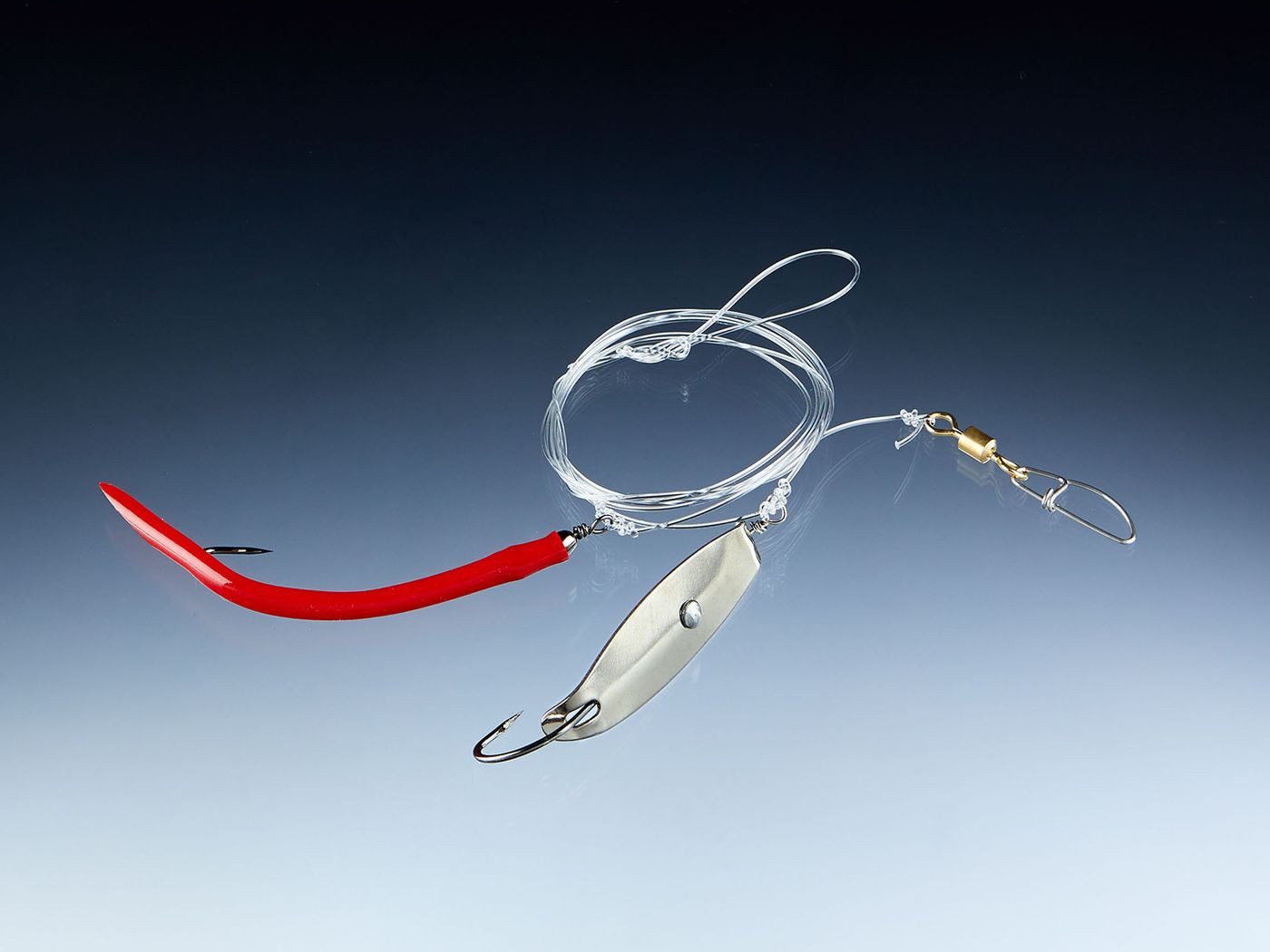 Kunstköder Balzer Gummi Makk-Dorschblinker System 120cm 0,90mm Gr. 6/0