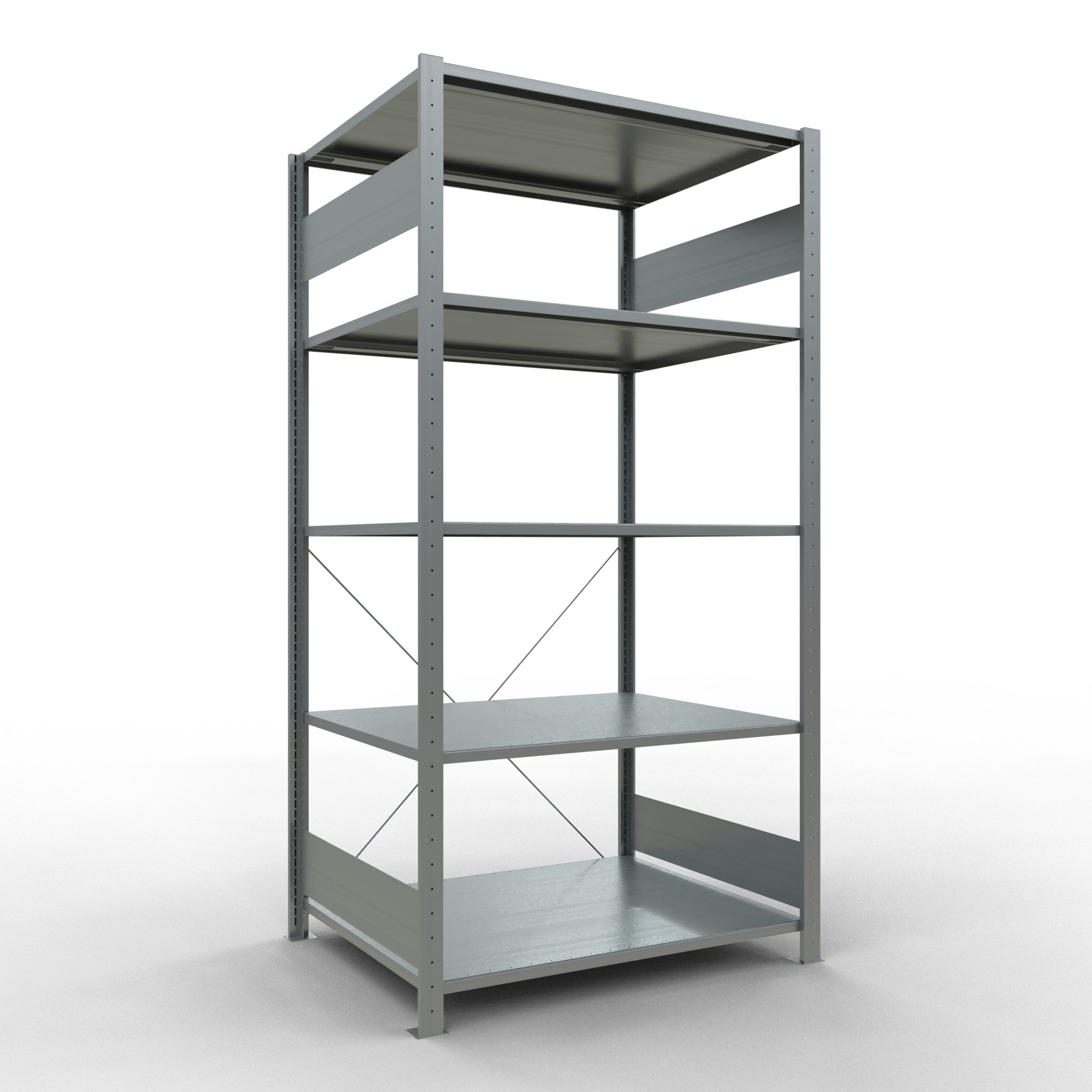 SCHULTE Lagertechnik Steckregal Fachbodenregal Stecksystem MULTIplus150, 2000 x 1000 x 800 mm (HxBxT)