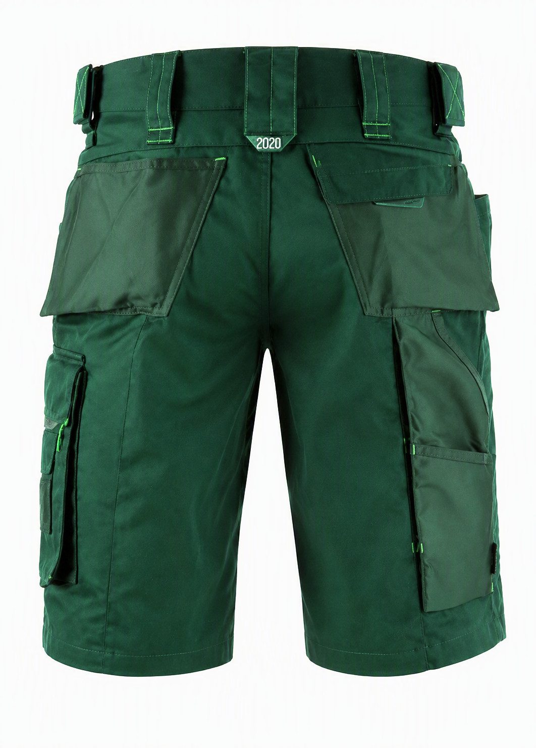 Engelbert Strauss Shorts e.s.motion 2020 Arbeitsshorts Grün – Robuste Workwear Shorts ausgeklügelte Taschenkonzept