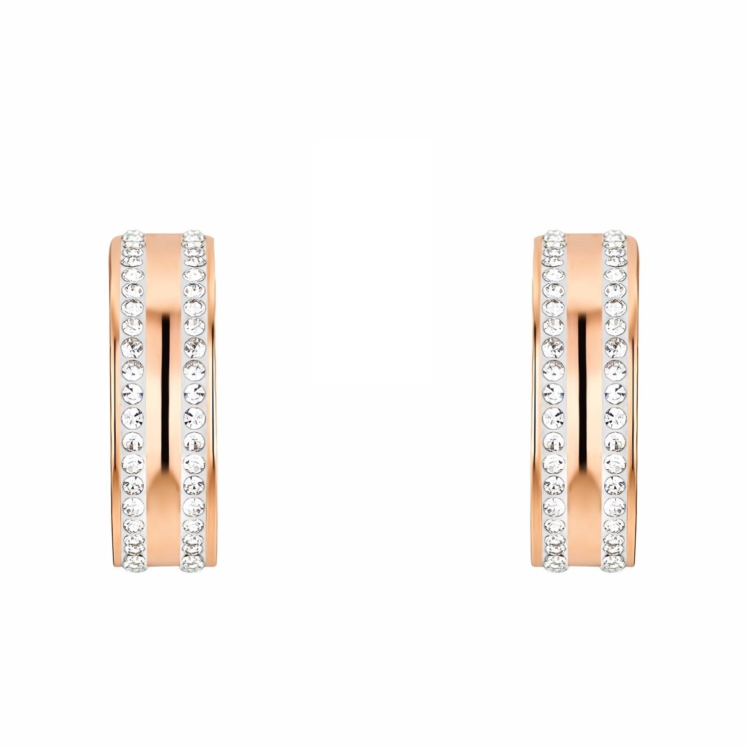 Amor Paar Creolen Amor Creolen für Damen, Edelstahl, Zirkonia synth. (Creolen, 2-tlg)