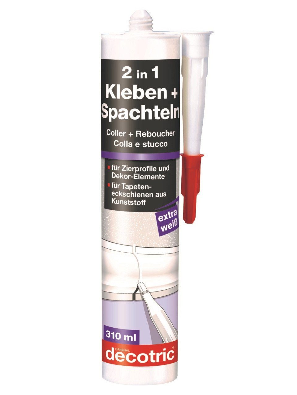 decotric® Montagekleber Decotric 2in1 Kleben und Spachteln 310 ml