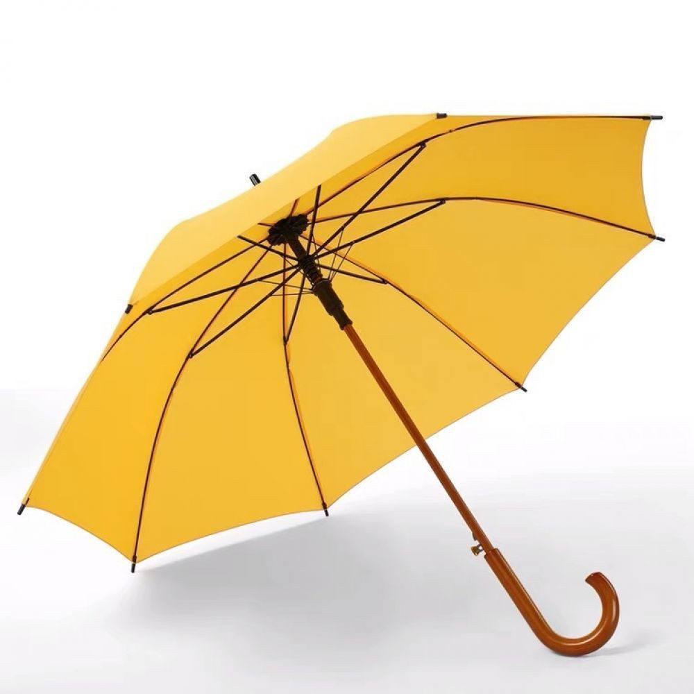 Truyuety Stockregenschirm hochwertiger Stockschirm mit Automatik sturmfest - gelb
