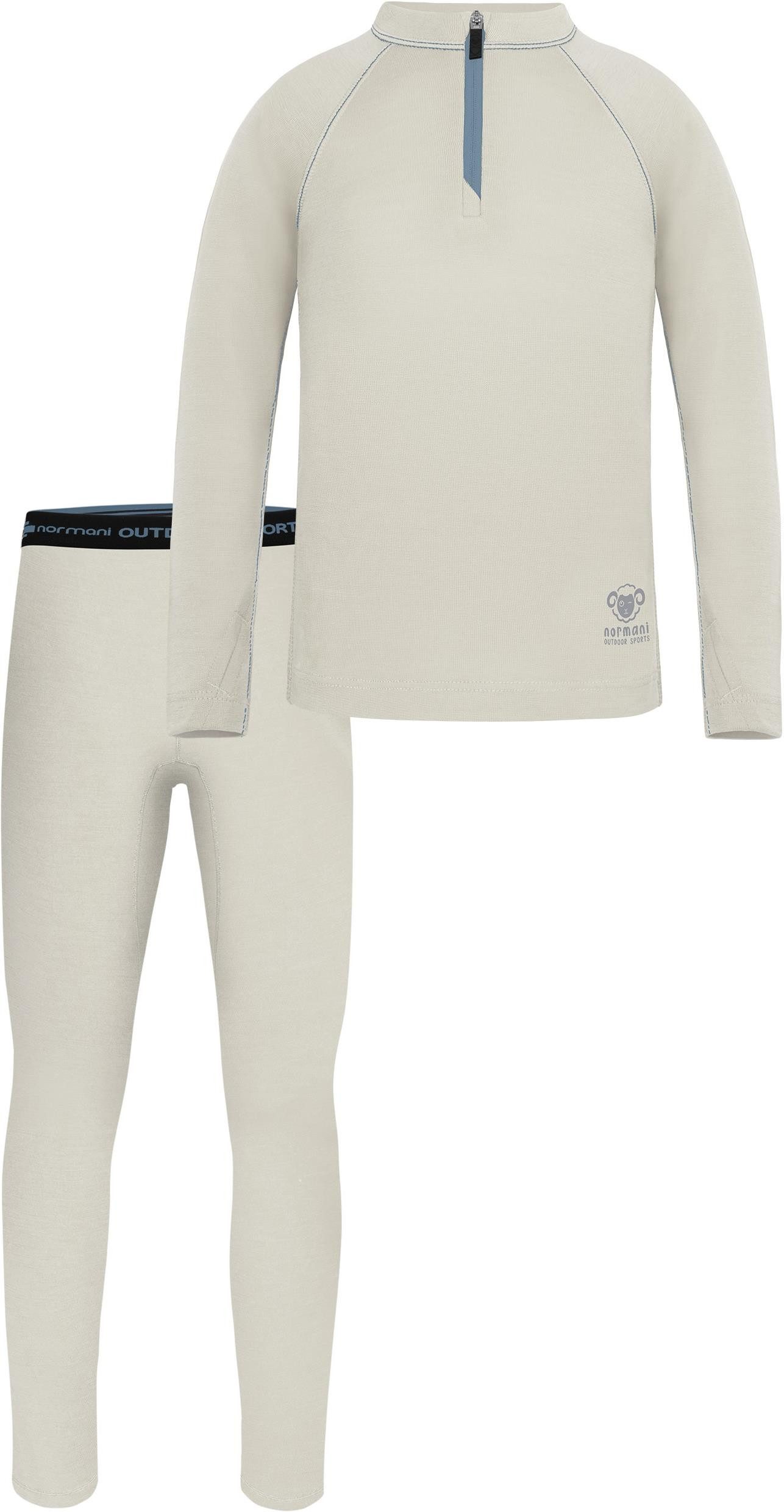 normani Thermohose Merino Oberteil „Nyapari“ und Merino Hose „Mackay“ Merino Skiunterwäsche Thermounterwäsche aus 100% Bio-Merinowolle
