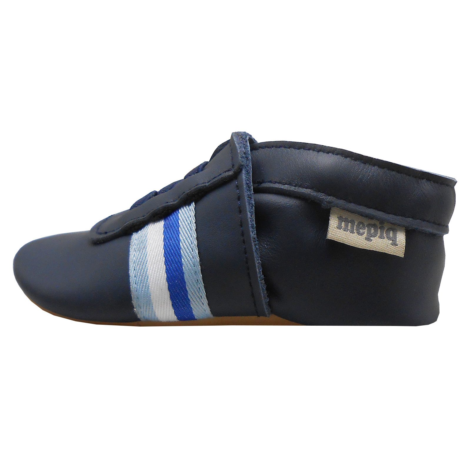 mepiq Outdoor Krabbelschuhe mit Gummisohle Baby Lauflernschuhe lederpatschen Sneaker (Handgenäht, weiche, leichte, flexible, rutschfest) 100% Leder – Bild 4 von 5