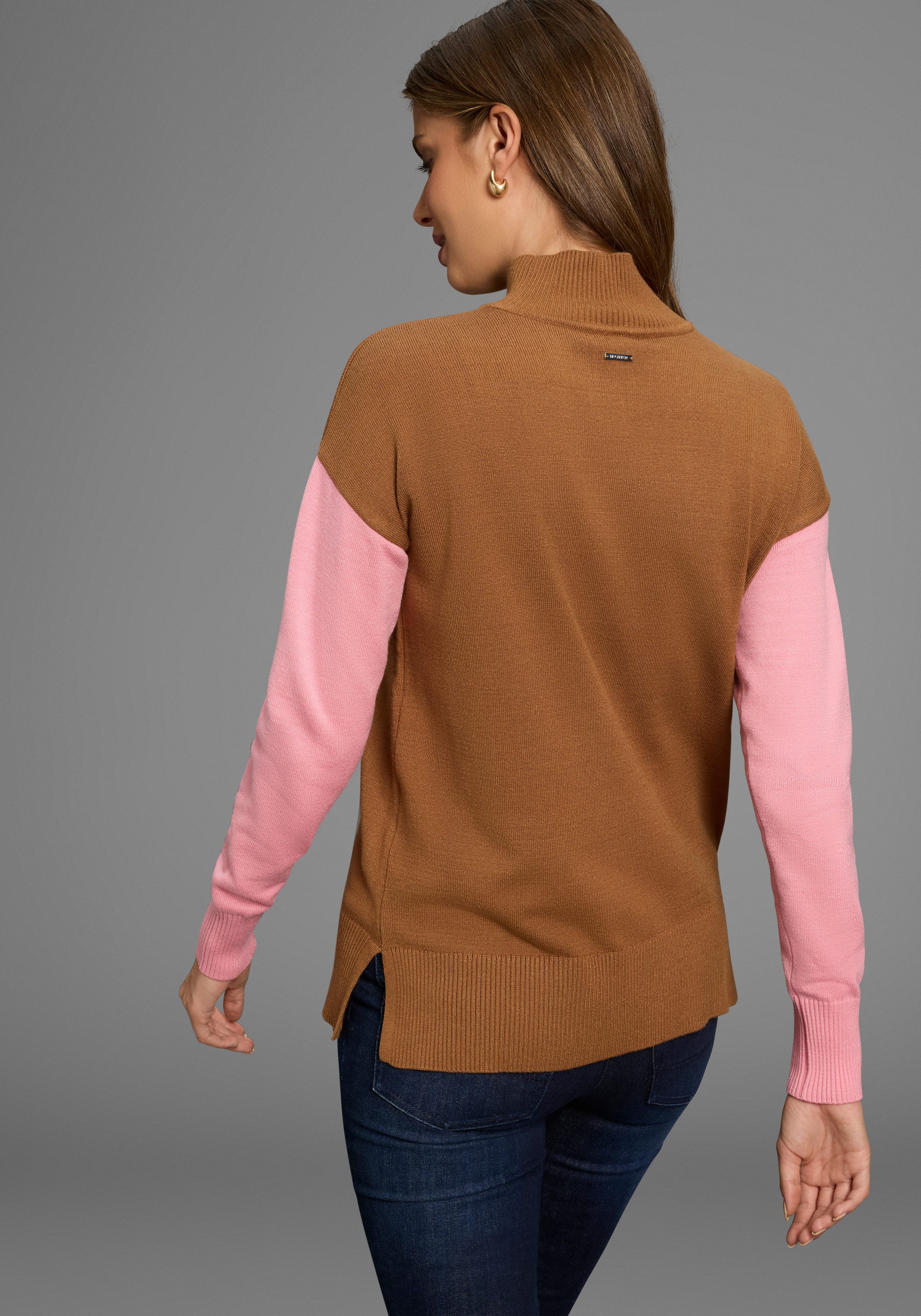 HECHTER PARIS Rollkragenpullover mit Kontrastarm - NEUE KOLLEKTION. Reduzierter Preis € 32,99. Unverbindliche Preisempfehlung € 39,99, (€ 32,99 pro 1 Stk)