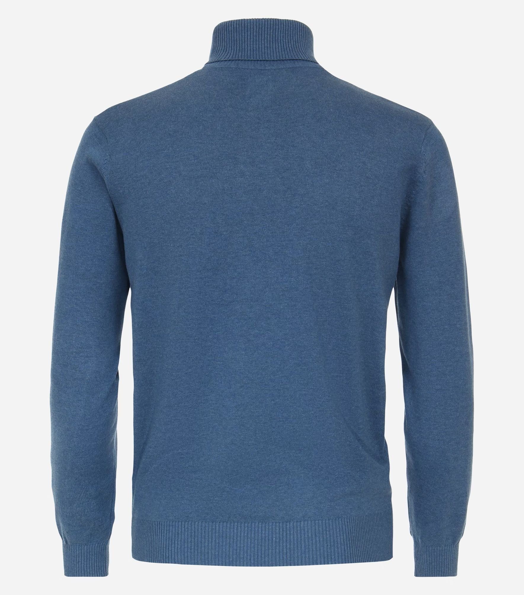 (121) 501 Redmond Blau Rollkragenpullover uni