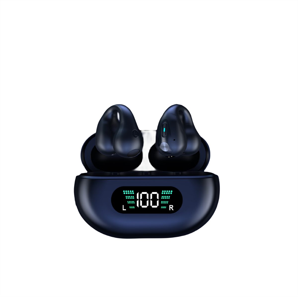 Kabellose Kopfhörer Kopfhörer 5.3+HiFi Geräuschunterdrückung, (Bluetooth Klangqualität) LED-Digitalanzeige Schwarz mit carefully verlustfreie selected