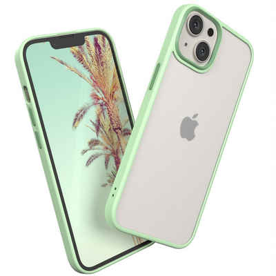 EAZY CASE Handyhülle Outdoor Case für Apple iPhone 13 6,1 Zoll, Handyhülle Dünn Slim Cover Durchsichtig Robust Displayschutz Grün