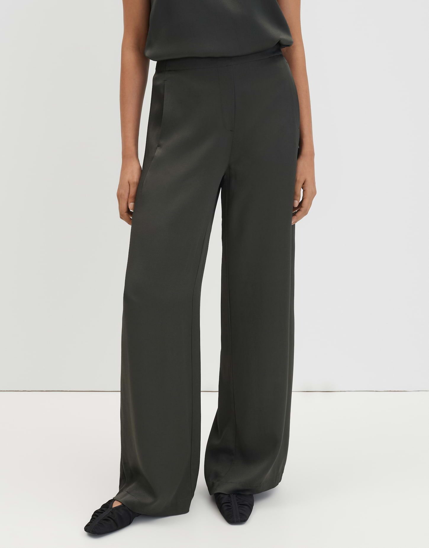 someday Stoffhose Catsby pure aus Satin mit fließendem Fall Fließend weich mit Taschen und softem Bund