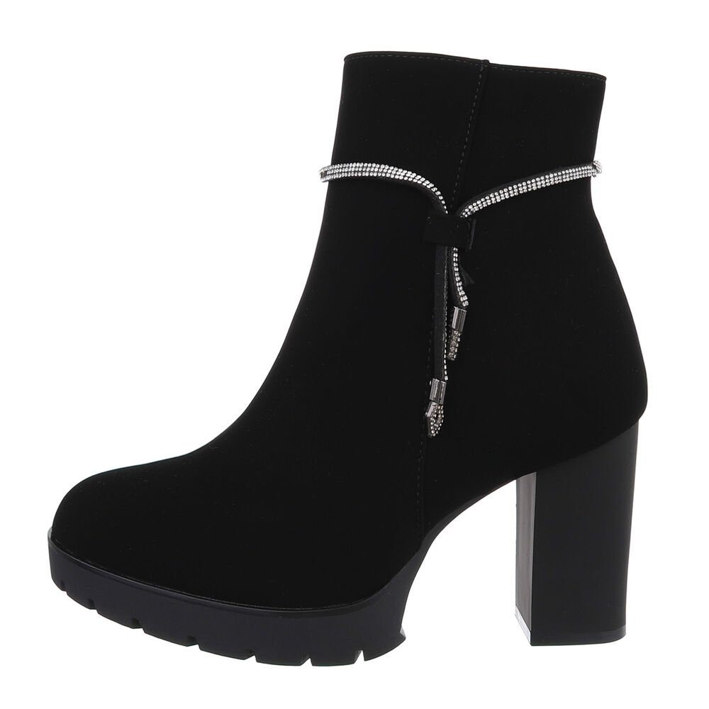 Ital-Design Damen Elegant High-Heel-Stiefelette (84633896) Blockabsatz High günstig online kaufen