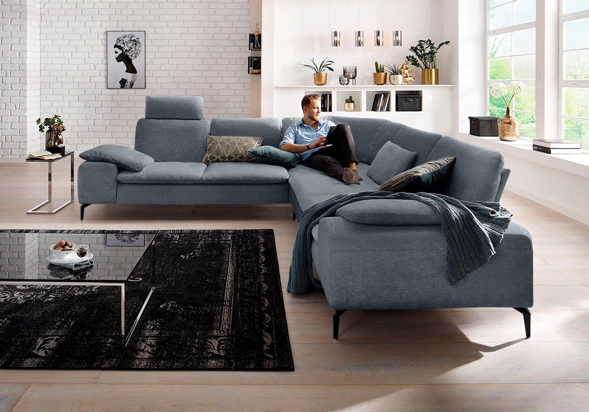W.SCHILLIG Ecksofa valentinoo, Designsofa, elegant und bequem, L-Form, Set, mit Sitztiefenverstellung, Breite 318 cm