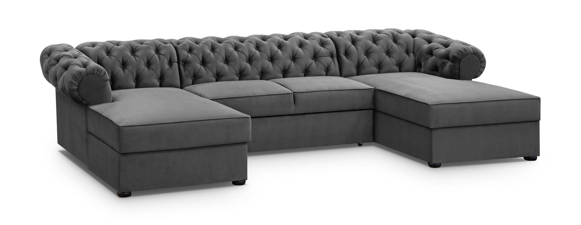 Beautysofa Ecksofa mit Schlaffunktion und zwei Bettkasten Chester U, hochwe günstig online kaufen