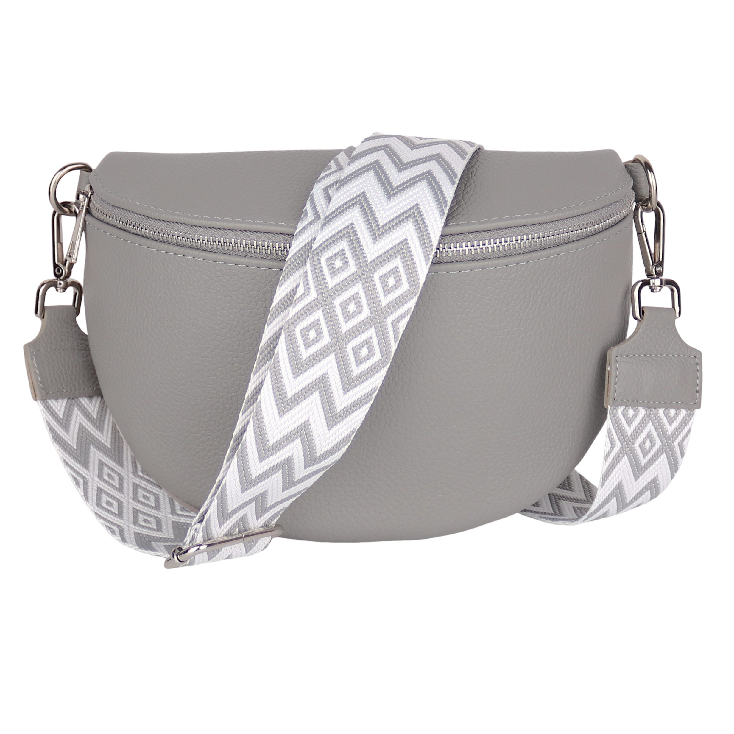 Bauchtasche Damen, aus Echtleder, Made in Italy,Umhängetasche; Brusttasche