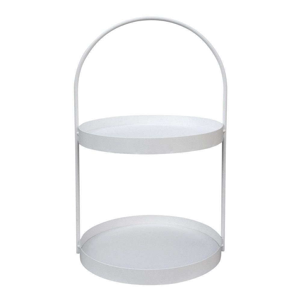 Grafelstein Etagere Etagere MARIT weiß aus Metall modernes Design H46cm Metalletagere mit