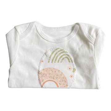 kennydoo Shirt & Rock Kinder- Baby Set "Regenbogen" pastell (2 teilig) Body & Rock mit Rüsche, Handmade by Kennydoo