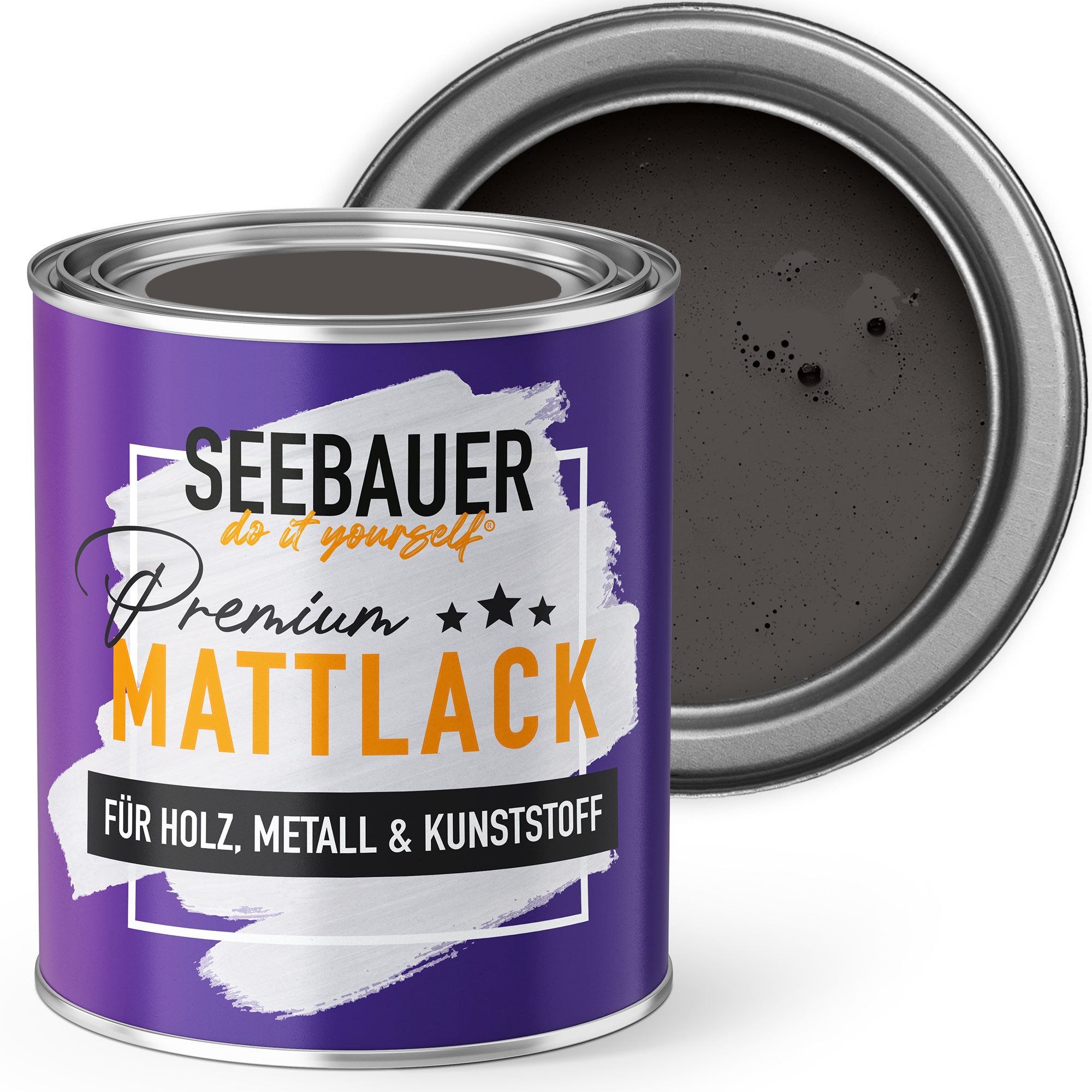 SEEBAUER diy Holzlack Mattlack, Hybrid-Lack für Holz, Metall, Kunststoff - Möbelfarbe ohne Schleifen
