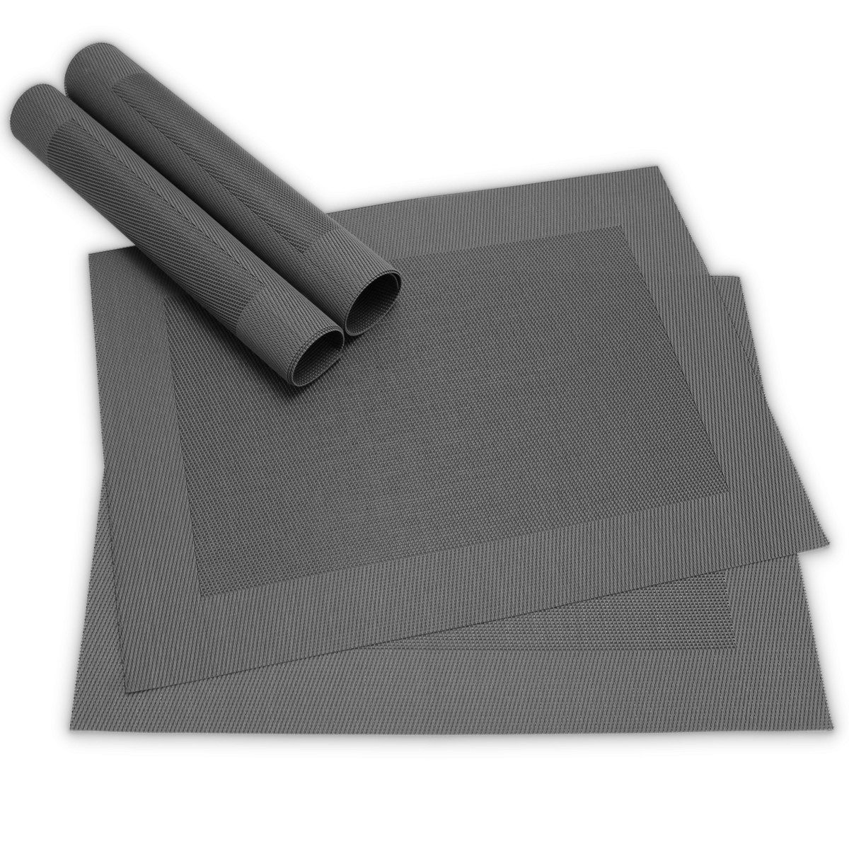 Platzset Tischsets BORDA 4er Set Schwarz als Tischuntersetzer