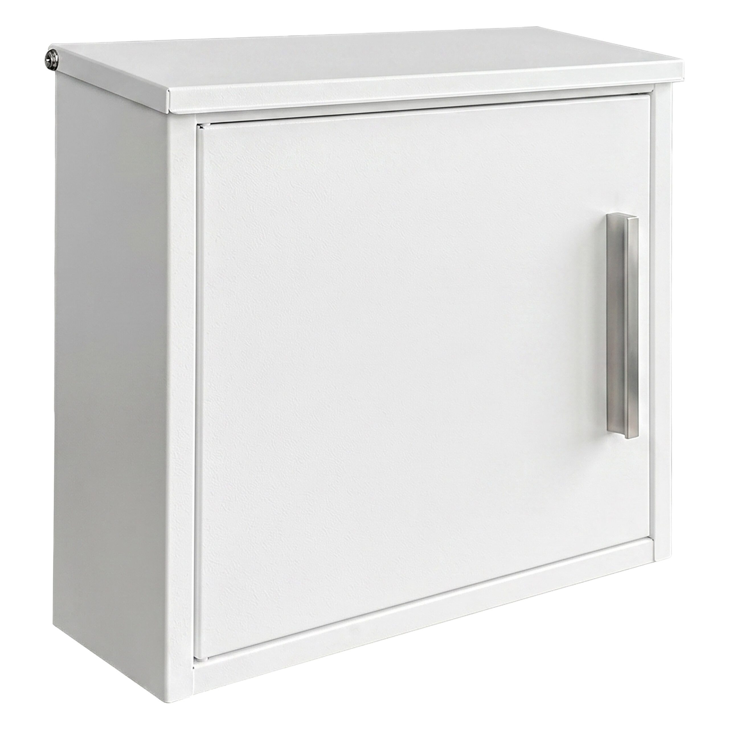 relaxdays Wandbriefkasten Metall Briefkasten, weiß