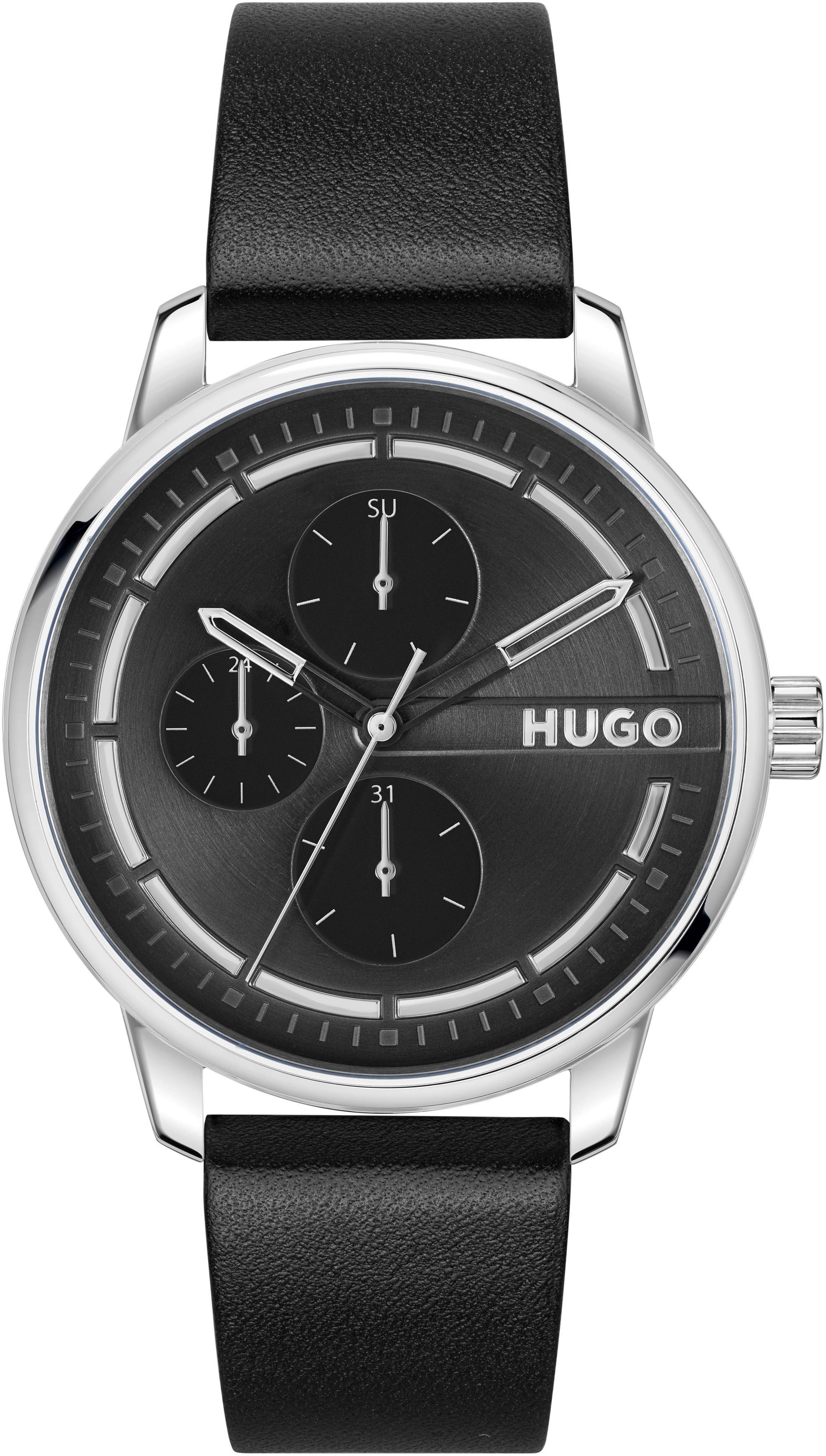 HUGO Multifunktionsuhr #STAMP MULTI 1530366, Armbanduhr, günstig online kaufen