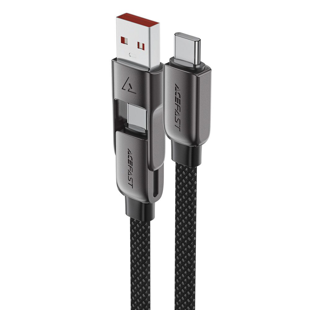 Acefast Acefast C13-04 USB-C USB-A/USB-C Kabel 1,2m Schwarz Smartphone-Ladegerät