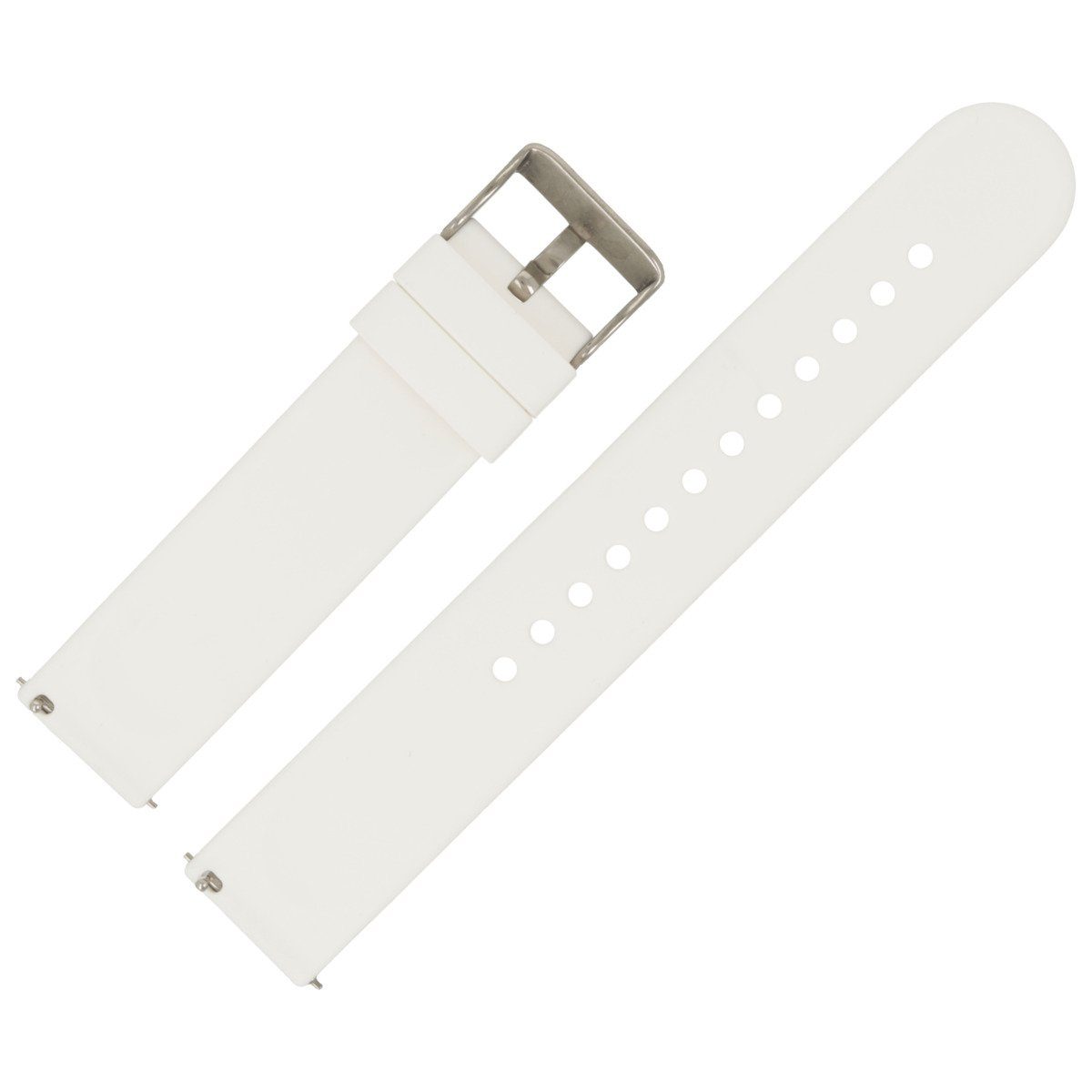 MARBURGER Uhrenarmband 22mm Silikon Fitness Smartwatch XL Extra Lang Weiss