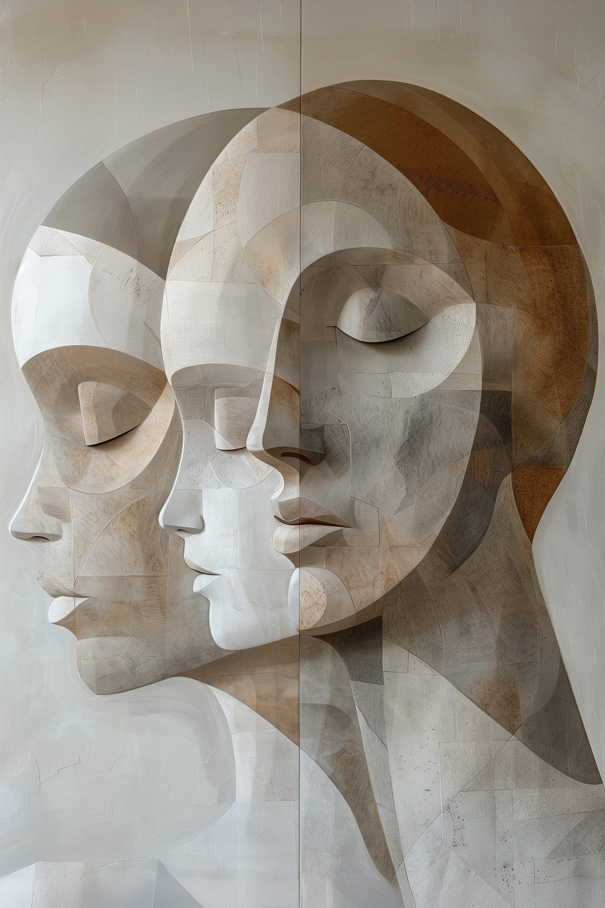 A.S. Création Leinwandbild Leinwand Cubistic Family 80 x 120 cm