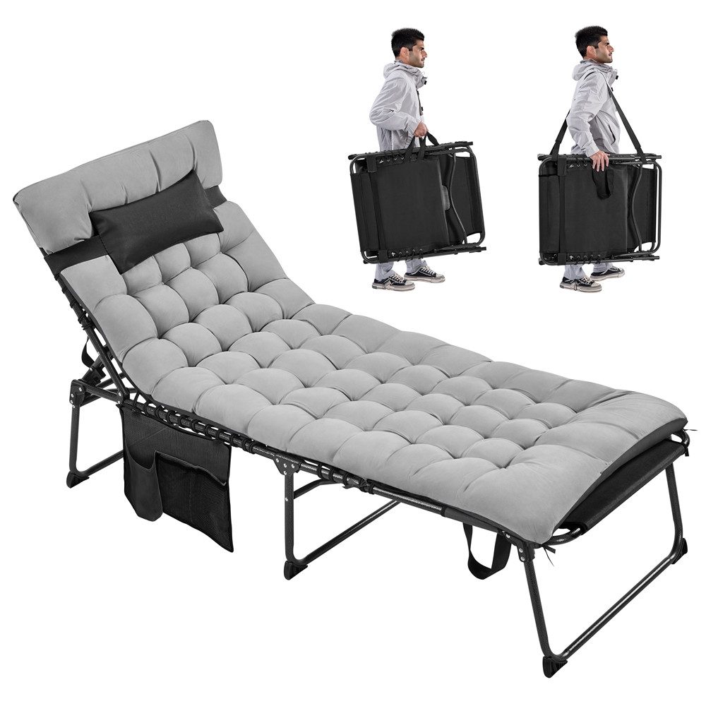 Feldbett 5-Stufig Verstellbares Campingbett Klappbar & Tragbar