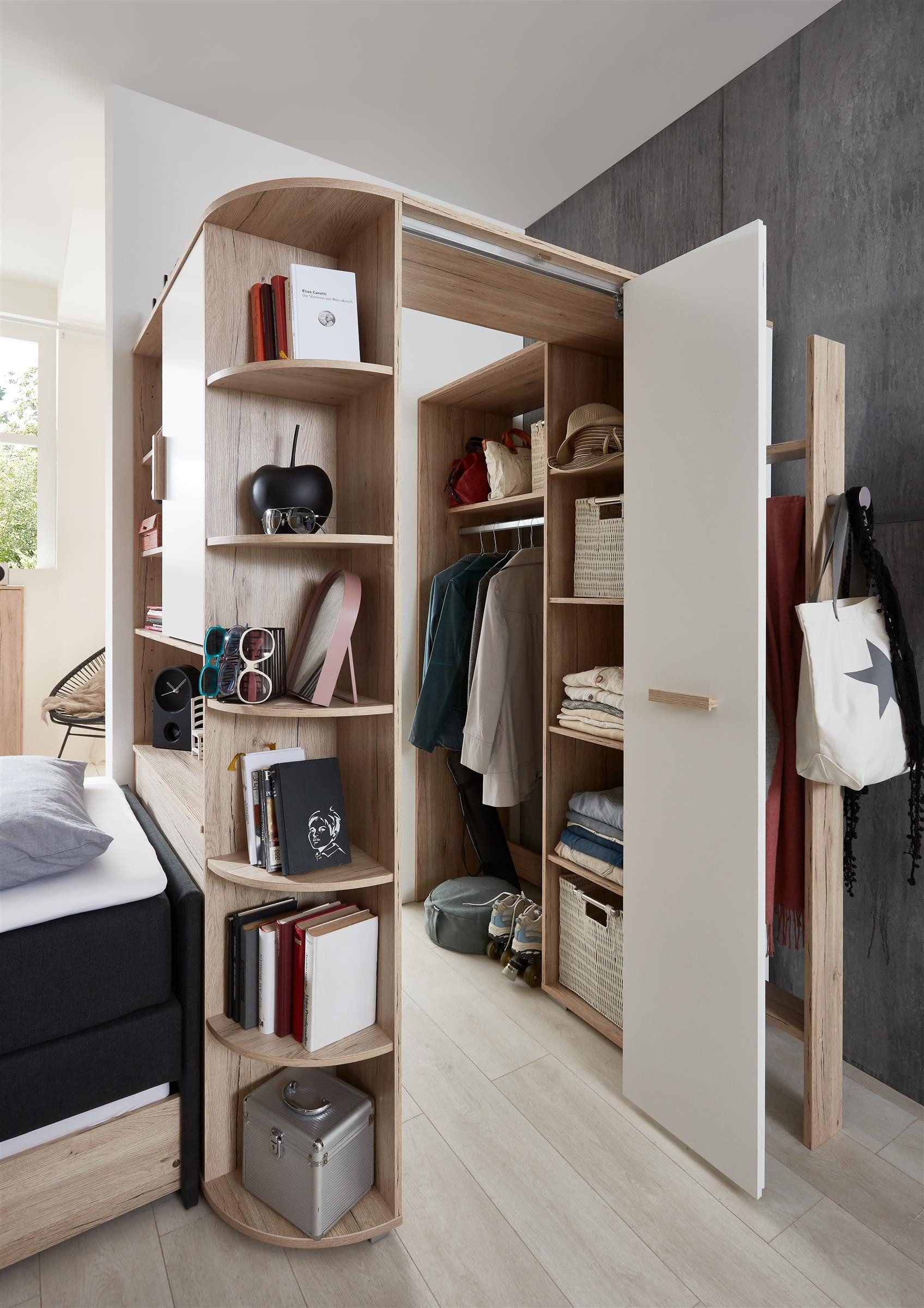freiraum Eckkleiderschrank Canton 124 x 199 x 148 cm (B/H/T)