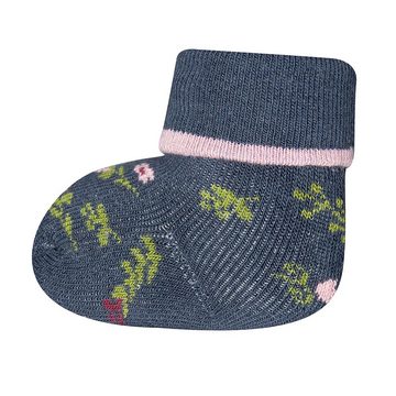 Ewers Socken Newborn Socken Eule/Blumen/Uni (6-Paar)