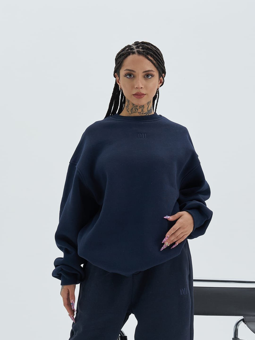 COFI Casuals Sweatshirt Basic Sweatshirt Oversize Fit Pullover Unisex