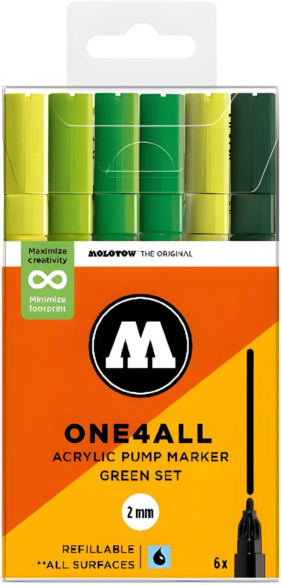 MOLOTOW Malstift Acrylmarker One4All 127HS Green Set