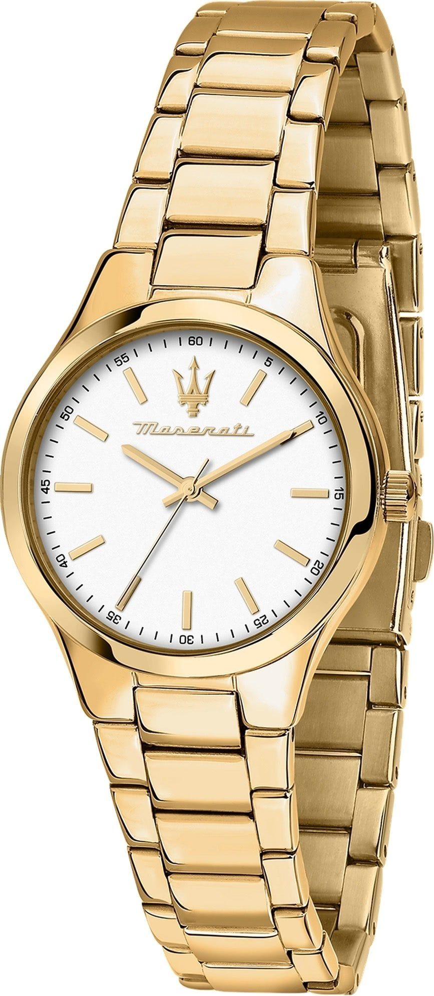 MASERATI Quarzuhr Maserati Damenuhr Attrazione Analog, (Analoguhr), Damenuhr rund, klein (ca. 30mm) Edelstahlarmband, Made-In Italy