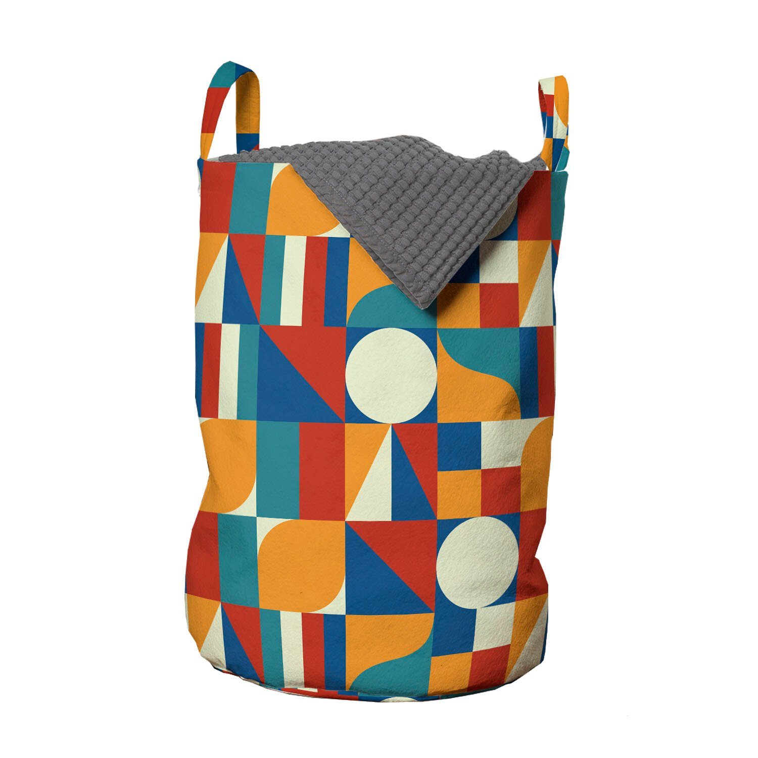 Kreis-Muster Waschsalons, Wäschesäckchen Kunst Griffen für Abakuhaus mit Geometrische Wäschekorb Moderne Kordelzugverschluss