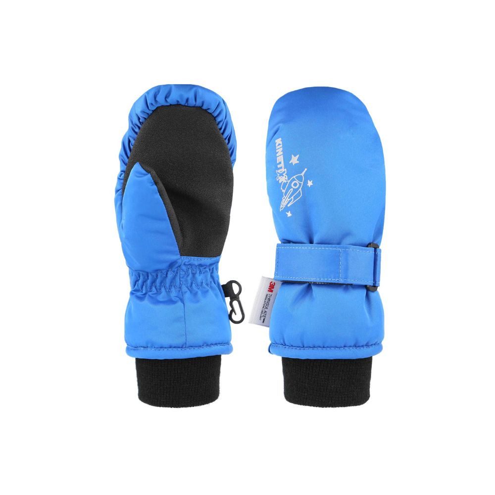 Kinetixx Skihandschuhe Warme Winterhandschuhe Carlo Mini für Kids, KinetiXx (in schwarz, blau, Weltall-Muster) Grip, Atmungsaktiv, Kälteschutz, Winddicht, Wasserdicht