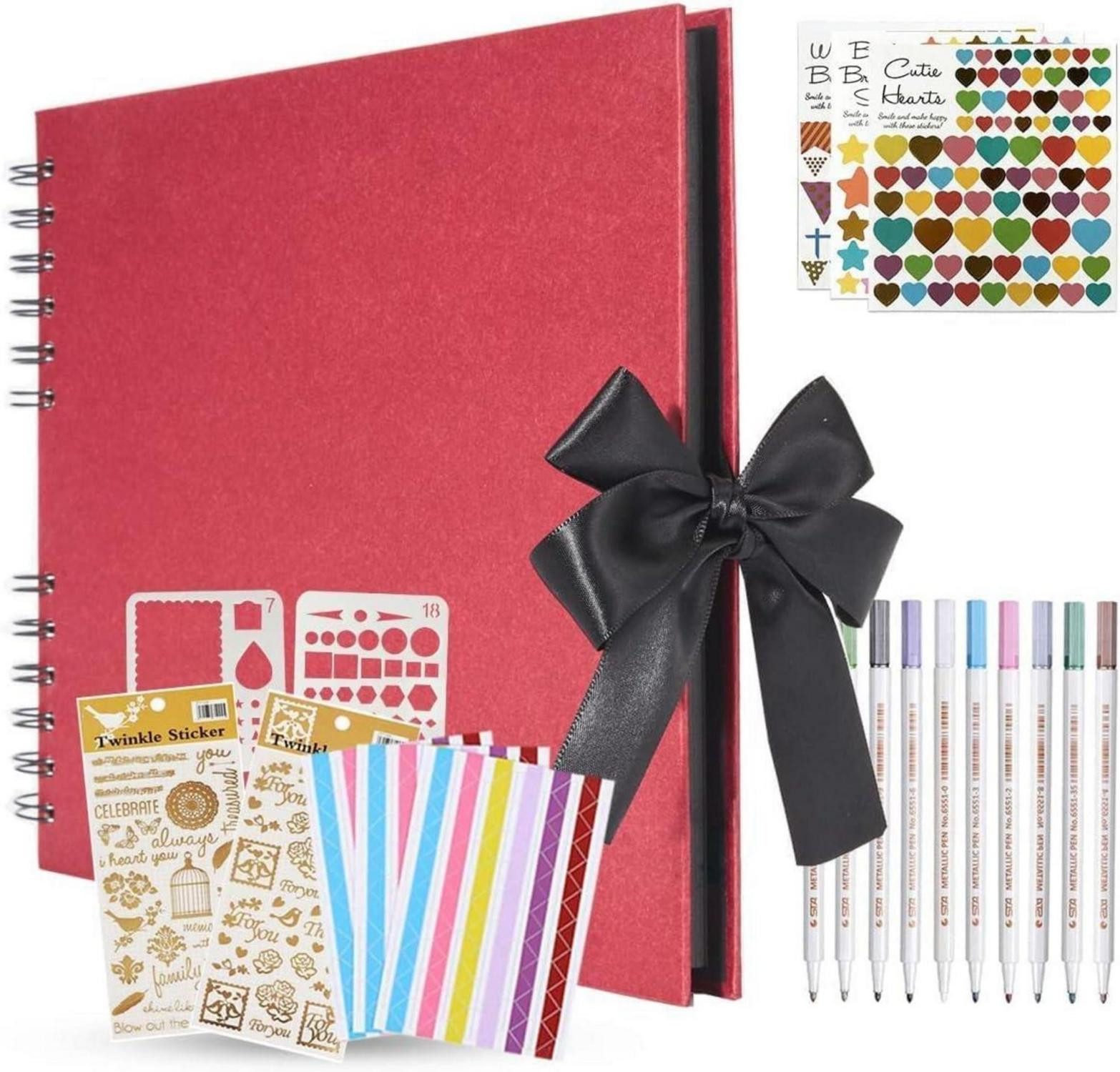Fotoalbum Fotoalbum selbst gestalten 80 Seiten bordeaux, Geschenk Hochzeitstag