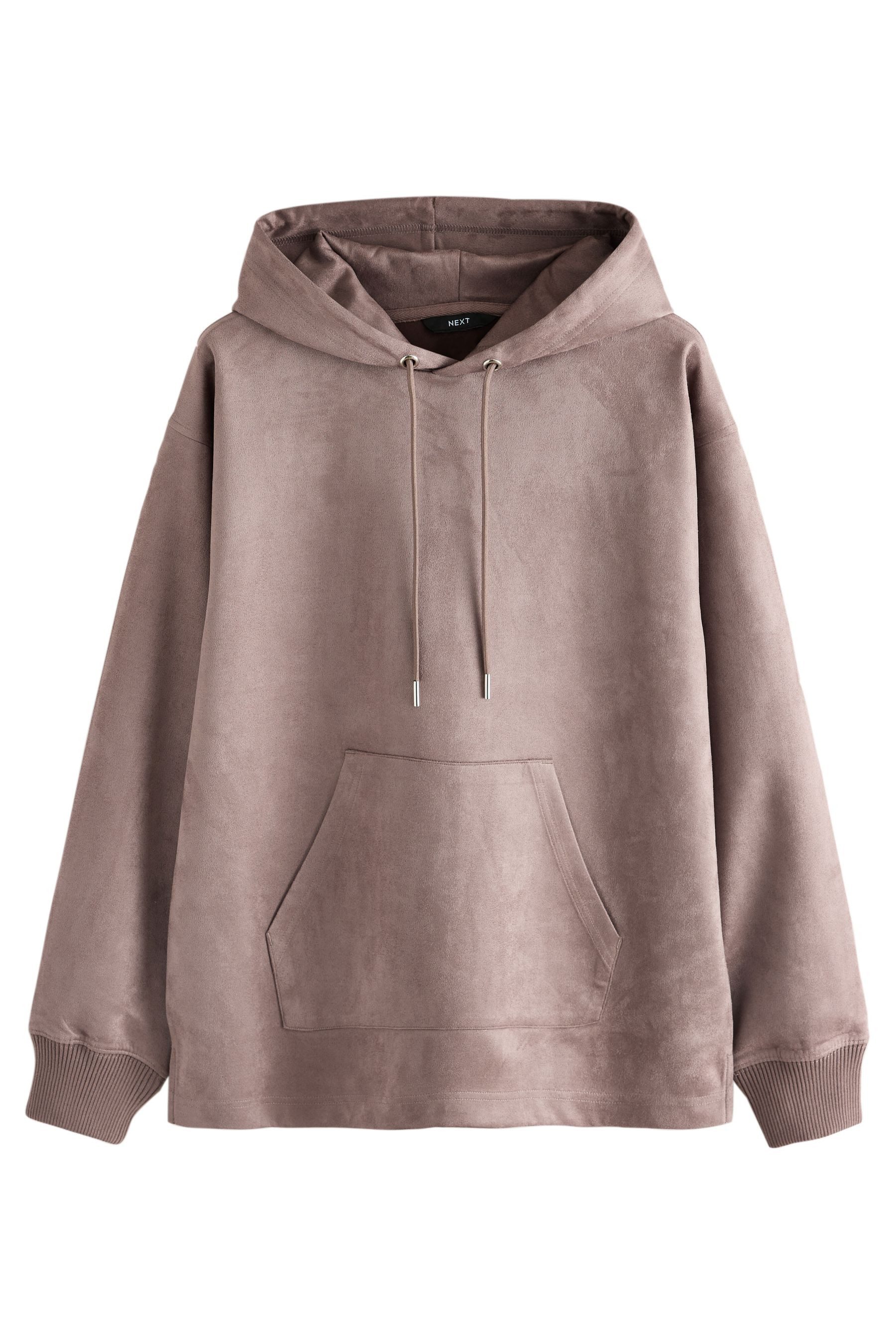 Next Kapuzenpullover Weiches Hoodie aus Veloursleder mit Kordelzug (1-tlg) günstig online kaufen