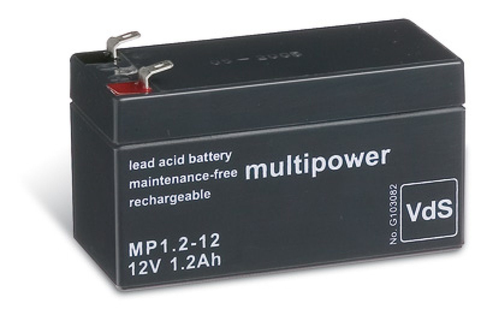 Powery Bleiakku multipower MP1,2-12 Vds ersetzt Panasonic LC-R121R3PG Bleiakkus 1200 mAh (12 V)