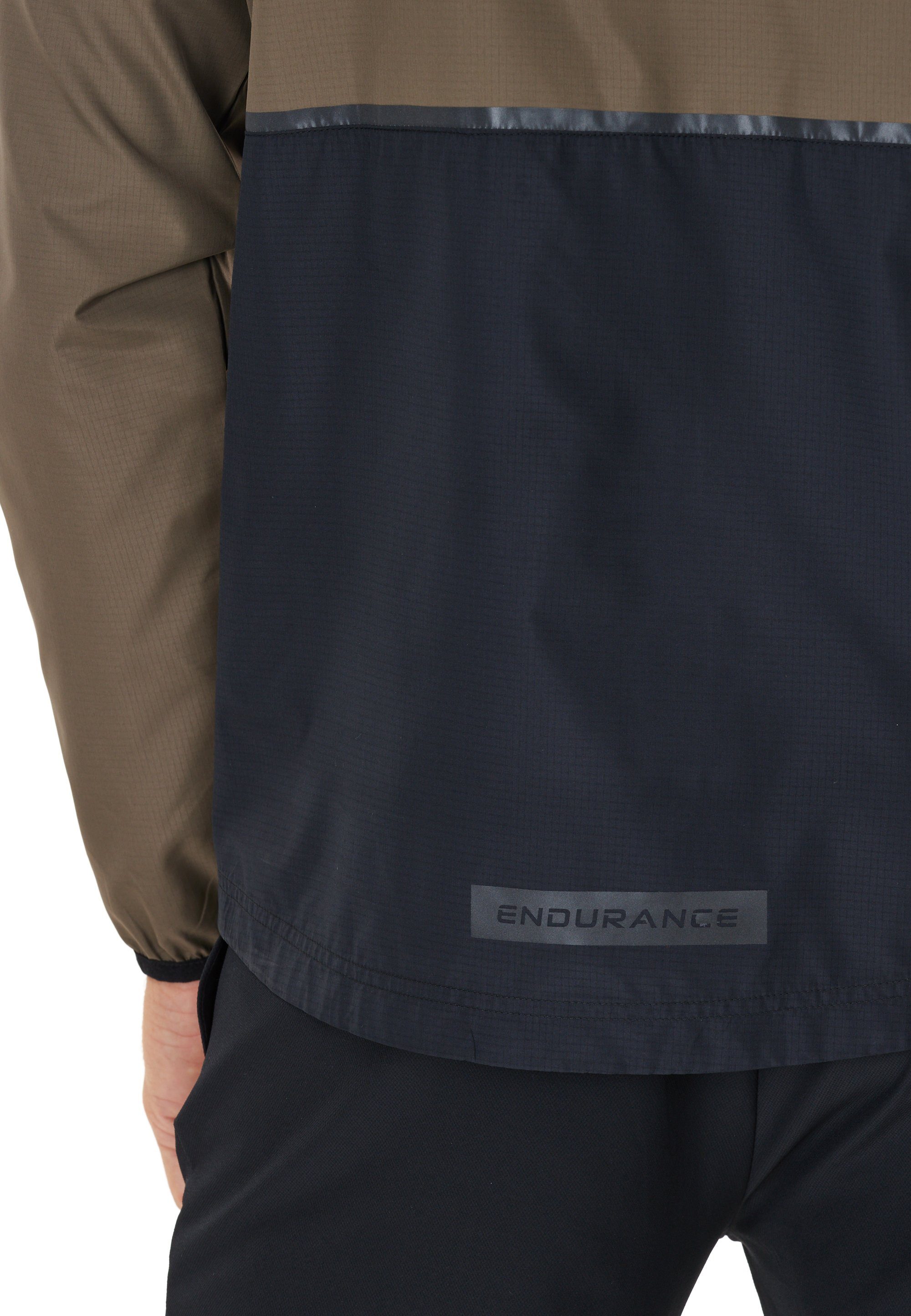 ENDURANCE Hugoee Outdoorjacke aus winddichtem braun Material