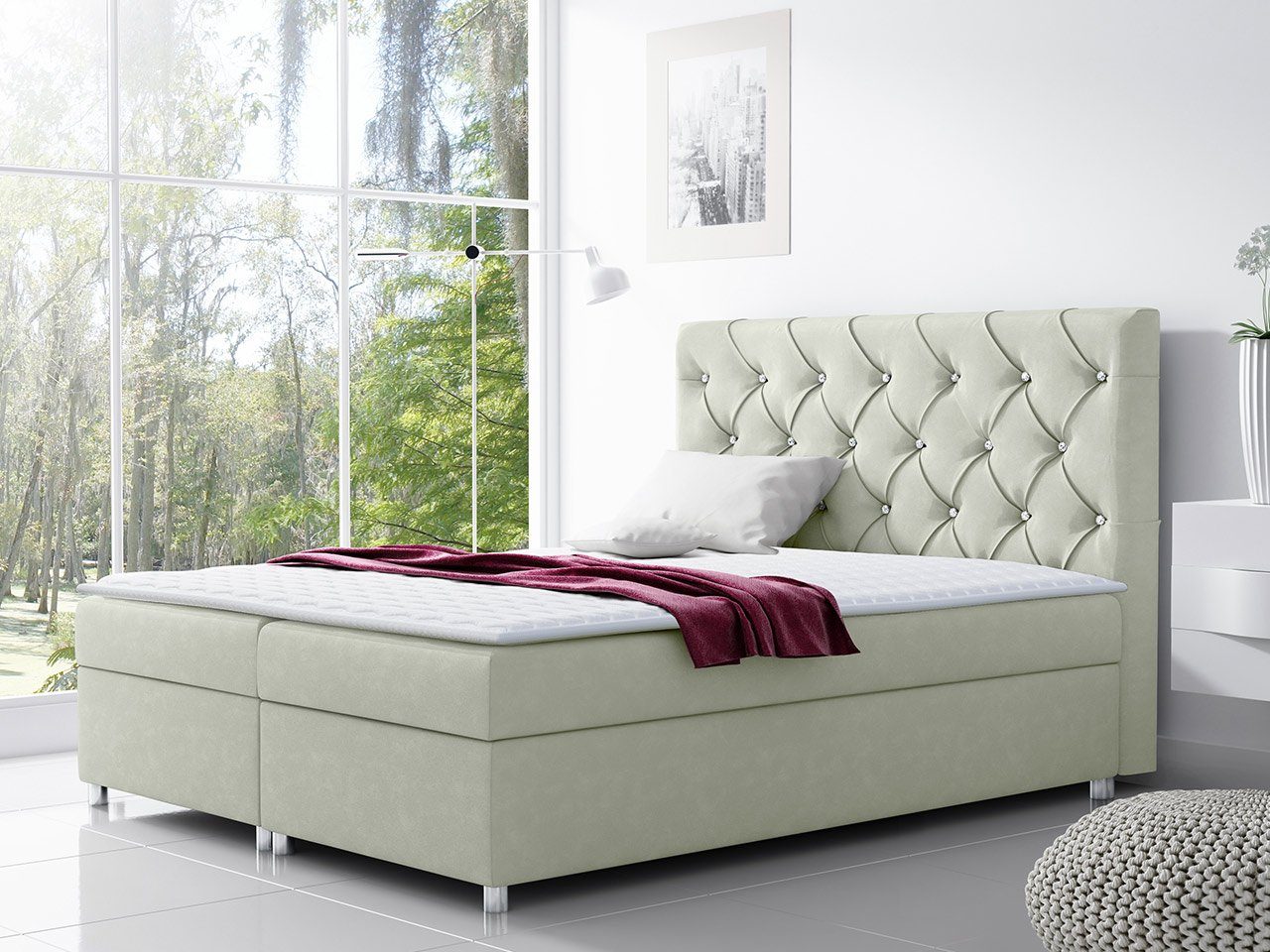 MIRJAN24 Boxspringbett Roma (Hauptmatratze, Matratzen-Topper), mit zwei Bet günstig online kaufen