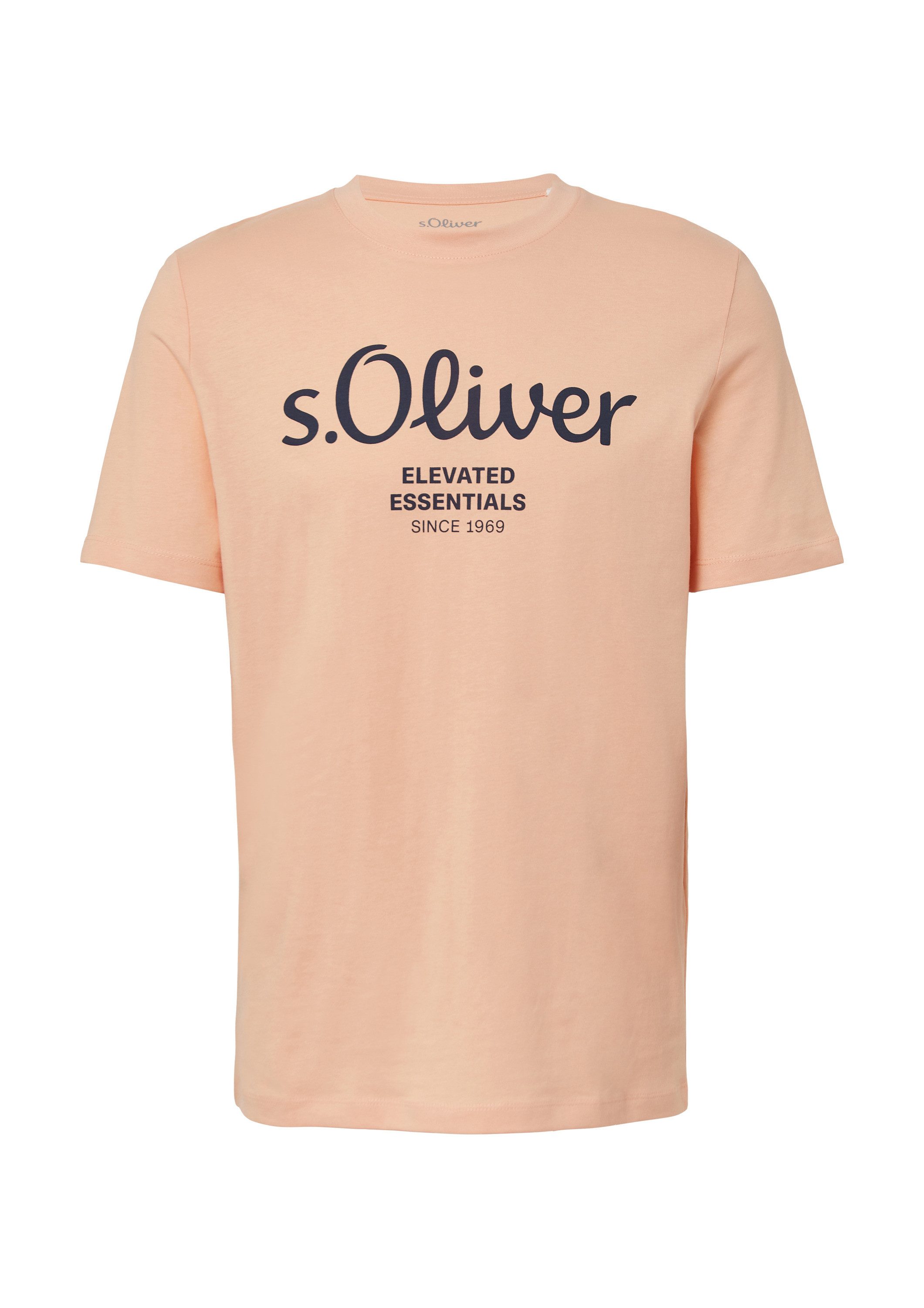 s.Oliver Kurzarmshirt T-Shirt Baumwoll-T-Shirt mit Logo-Print günstig online kaufen