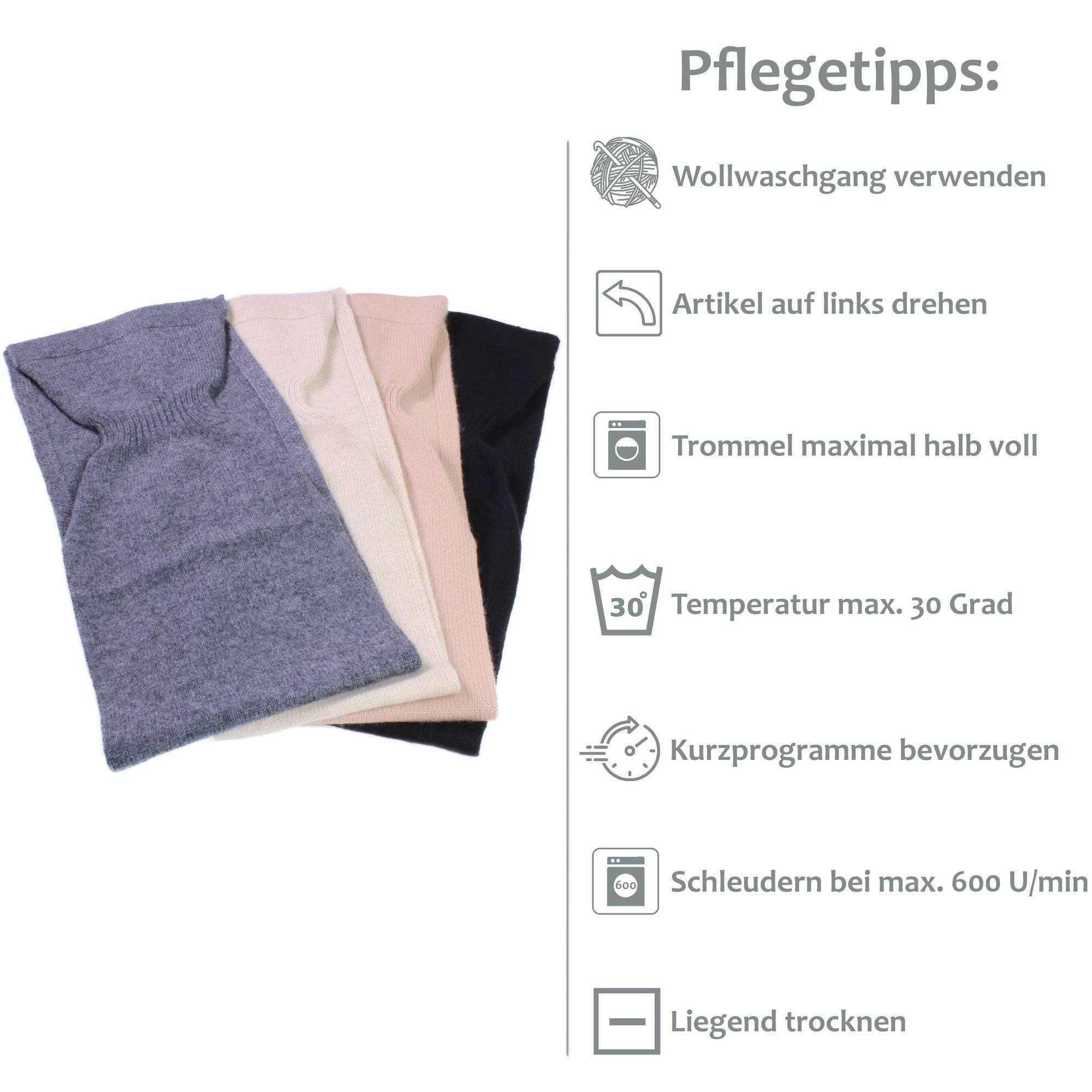 Tumelo Kaschmirschal Loop Schal Damen & Herren, edler 100% Cashmere RundschalFarbe